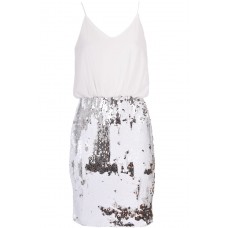 Tfnc Carla White Sequin Dress
