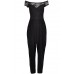 Tfnc Swan Lace Off Shoulder Jumpsuit