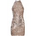 Tfnc Paris High Neck Sequin Dress