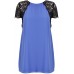 Tfnc Lava Blue Lace Swing Dress