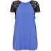 Tfnc Lava Blue Lace Swing Dress