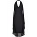 Tfnc Daisy Black Drape Midi Dress