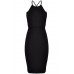 Tfnc Kimy Black Bodycon Lace Back Dress