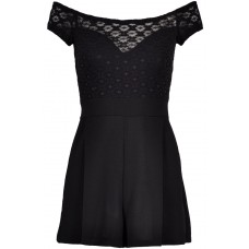 Tfnc Vivian Black Off Shoulder Playsuit