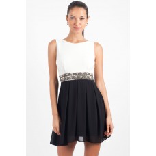 Tfnc Dacey Black Embellished Cut Out Dress