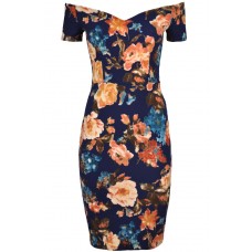 Tfnc Jane Autumn Floral Off Shoulder Midi Dress