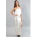 Tfnc Annie Cream Metallic Cami Maxi Dress
