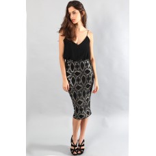 Tfnc Kirsty Black Midi Dress