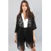 Tfnc Kendall Black Fringe Kimono