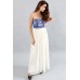 Tfnc Amber Contrast Embellished Maxi Dress