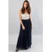 Tfnc Amber Navy Contrast Embellished Maxi Dress