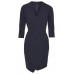 Tfnc Alita Navy Wrap-over Dress