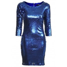 Tfnc Paris Matte Blue Sequin Dress