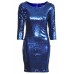 Tfnc Paris Matte Blue Sequin Dress