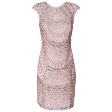 Lace & Beads Teardrop Navy Embellished Dress