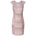 Lace & Beads Teardrop Navy Embellished Dress