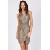 Tfnc Odela Gold Metallic Dress