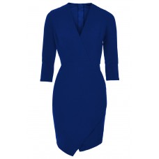 Tfnc Alita Royal Blue Wrap-over Dress