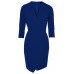 Tfnc Alita Royal Blue Wrap-over Dress