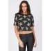 Lace & Beads Flower Top