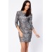 Tfnc Paris Silver Sequin Dress