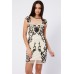 Lace & Beads Velentine Cream Embellished Dress