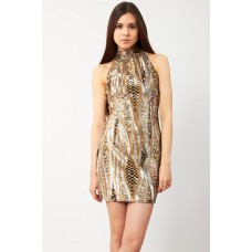 Tfnc Mayfair Gold Sequin Dress