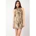Tfnc Mayfair Gold Sequin Dress