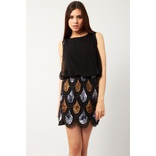 Lace & Beads Sharon Angela Black Embellished Dress