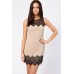Lace & Beads Flicity Beige Dress