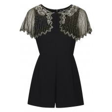 Lace & Beads Jodie Black Playsuit