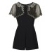 Lace & Beads Jodie Black Playsuit