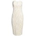 Tfnc Halo Swirl White Bodycon Midi Dress