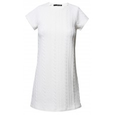 Tfnc Natacha White Textured Dress
