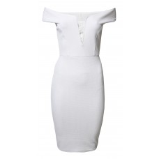 Tfnc Noulia White Glitter Midi Dress