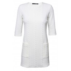 Tfnc Frida White Textured Dress