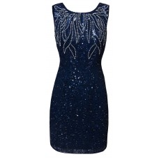Tfnc Maine Navy Embellished Dress