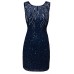 Tfnc Maine Navy Embellished Dress