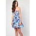 Tfnc Geri Blue Floral Bandeau Dress