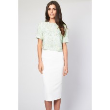 Lace & Beads Flower Mint Top