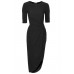 Walg Knot Tie Black Dress