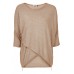 Walg Sky Oversized Cross Front Beige Top