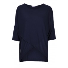 Walg Sky Oversized Cross Front Navy Top Walg Sky Oversized Cross Front Navy Top