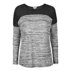 Walg Contrast Grey Mesh Top