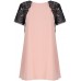 Tfnc Lava Pale Pink Lace Swing Dress