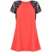 Tfnc Lava Red Lace Swing Dress