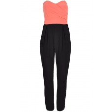 Tfnc Staley Coral Contrast Bandeau Jumpsuit