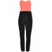 Tfnc Staley Coral Contrast Bandeau Jumpsuit