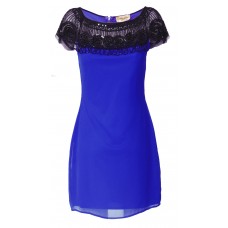Lace & Beads Maralyn Blue Embellished Dress