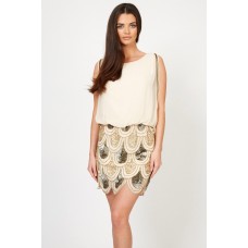 Lace & Beads Sharon Angela Nude Embellished Dress